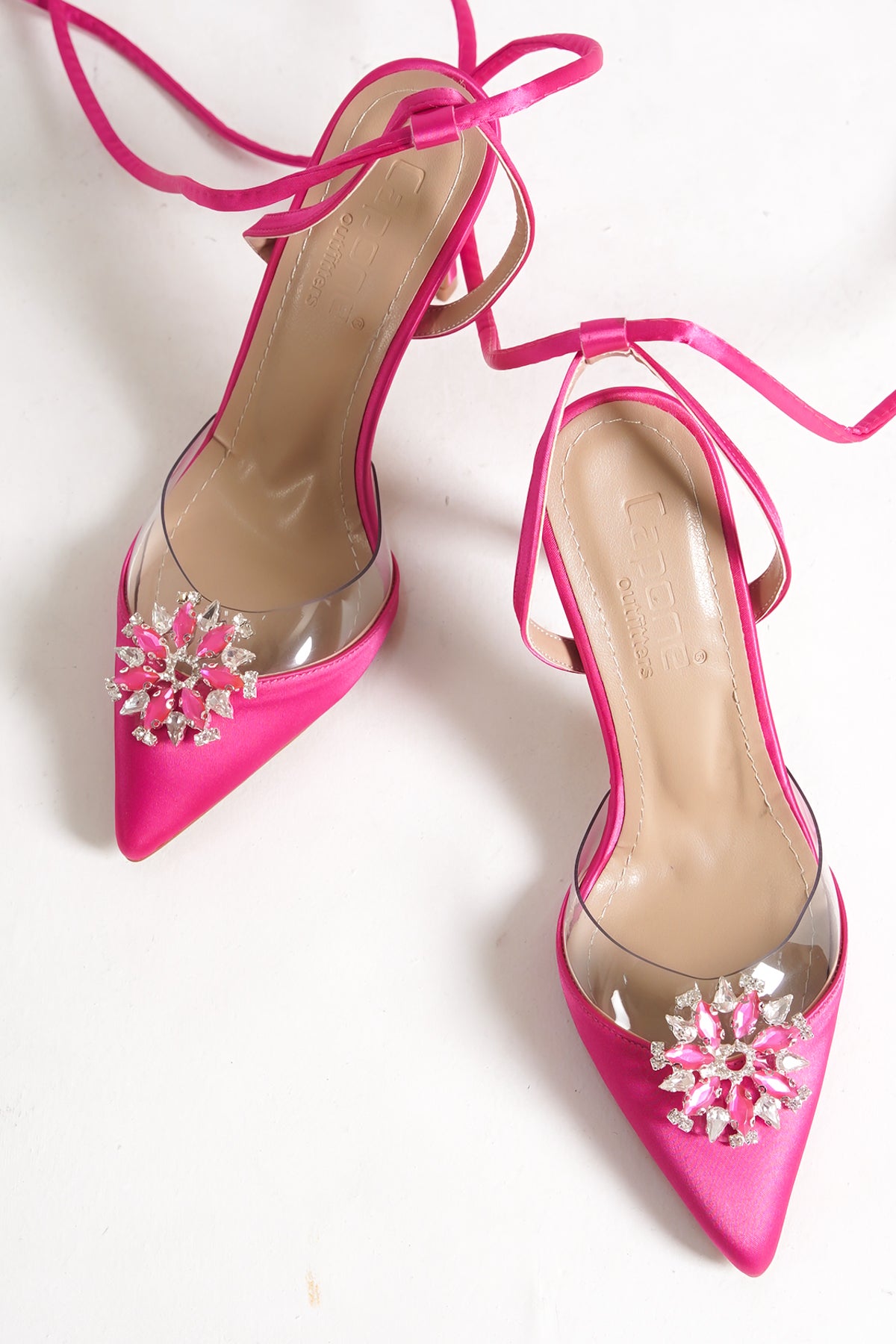 Capone sandals high heels 465-1015-STN-01-0001 cyclamen