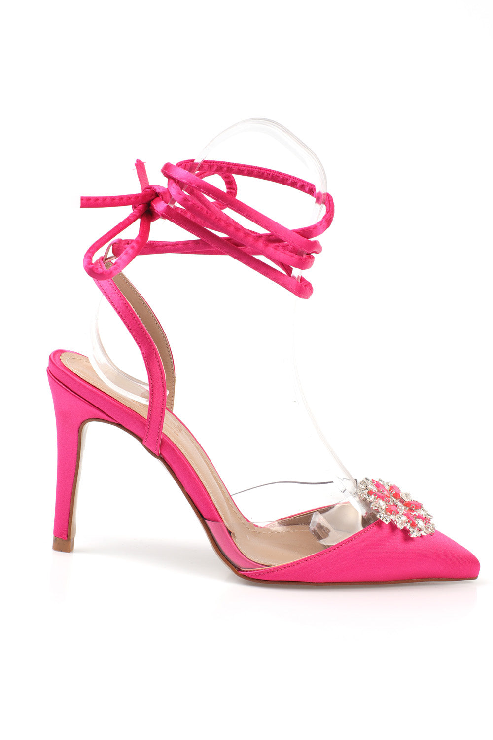 Capone sandals high heels 465-1015-STN-01-0001 cyclamen