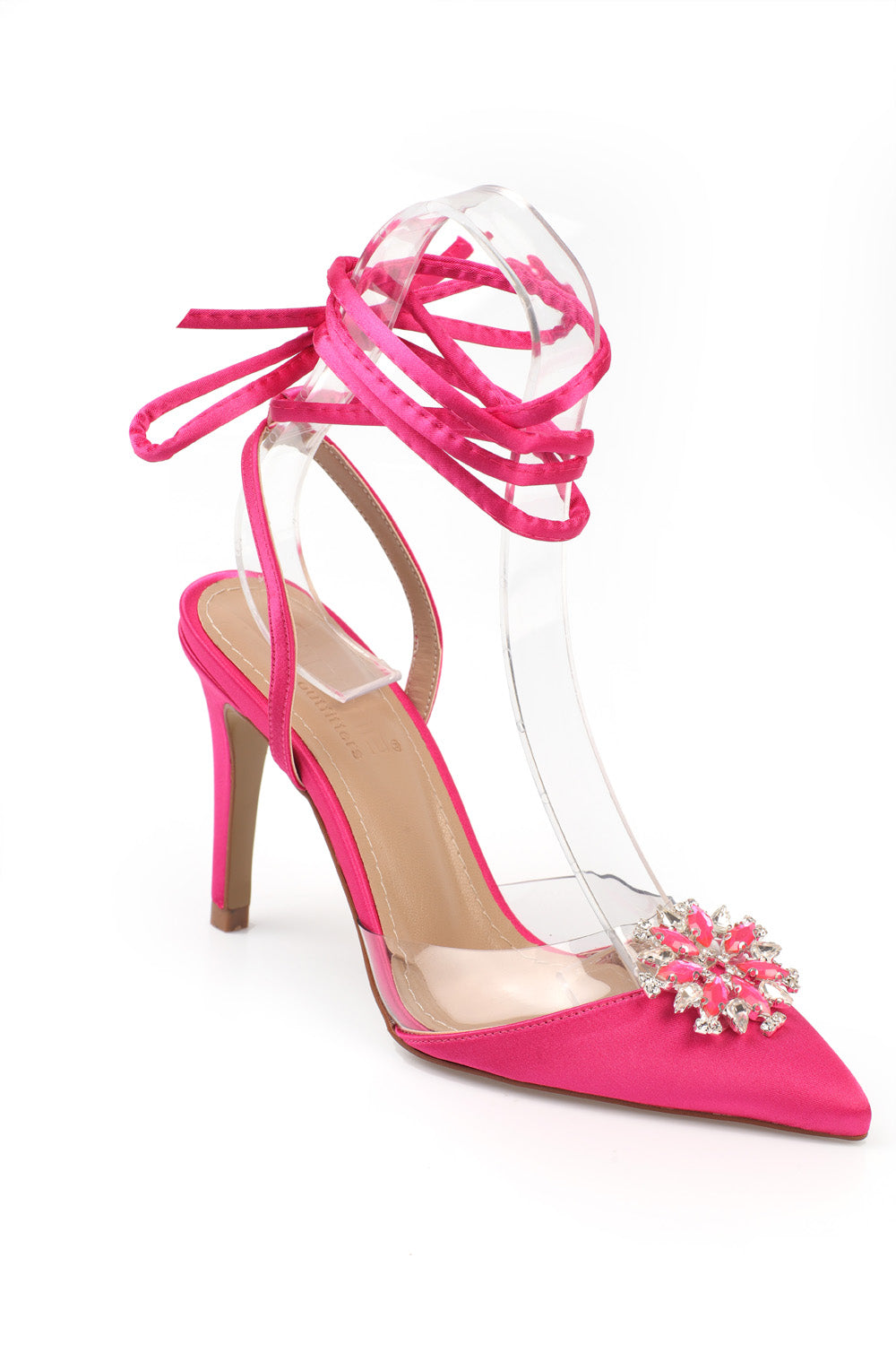 Capone sandals high heels 465-1015-STN-01-0001 cyclamen